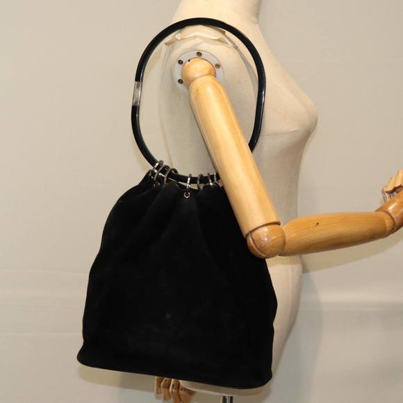 GUCCI Hand Bag Suede Outlet Black 001 3738 Auth 74647 - Picture 16 of 16